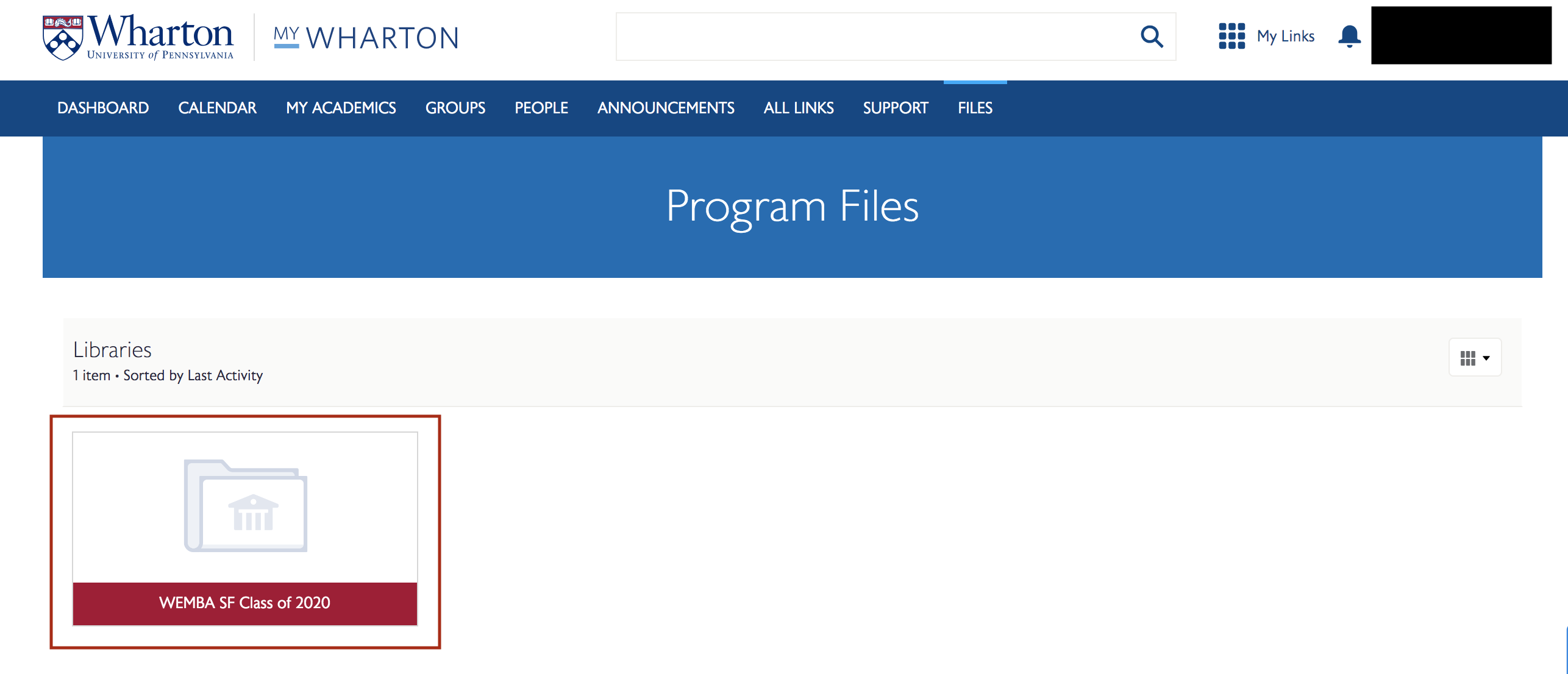 MyWharton Program Files Library