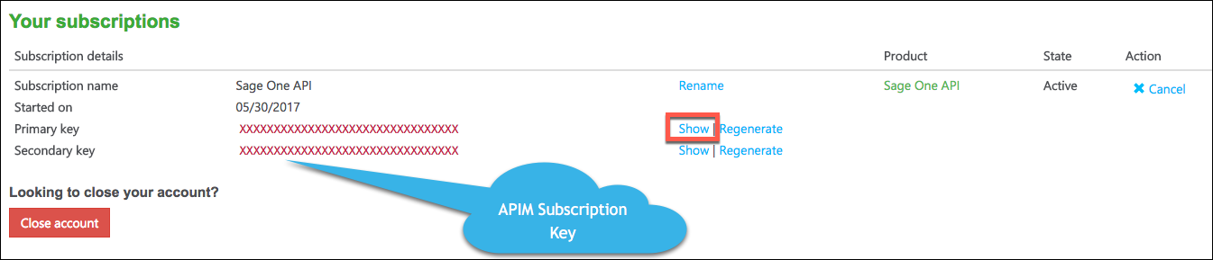 APIM Subscription Key