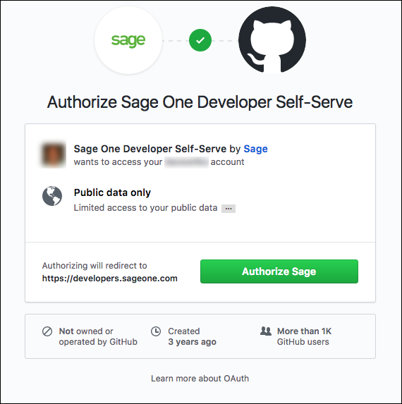 Sage One Authorize Git