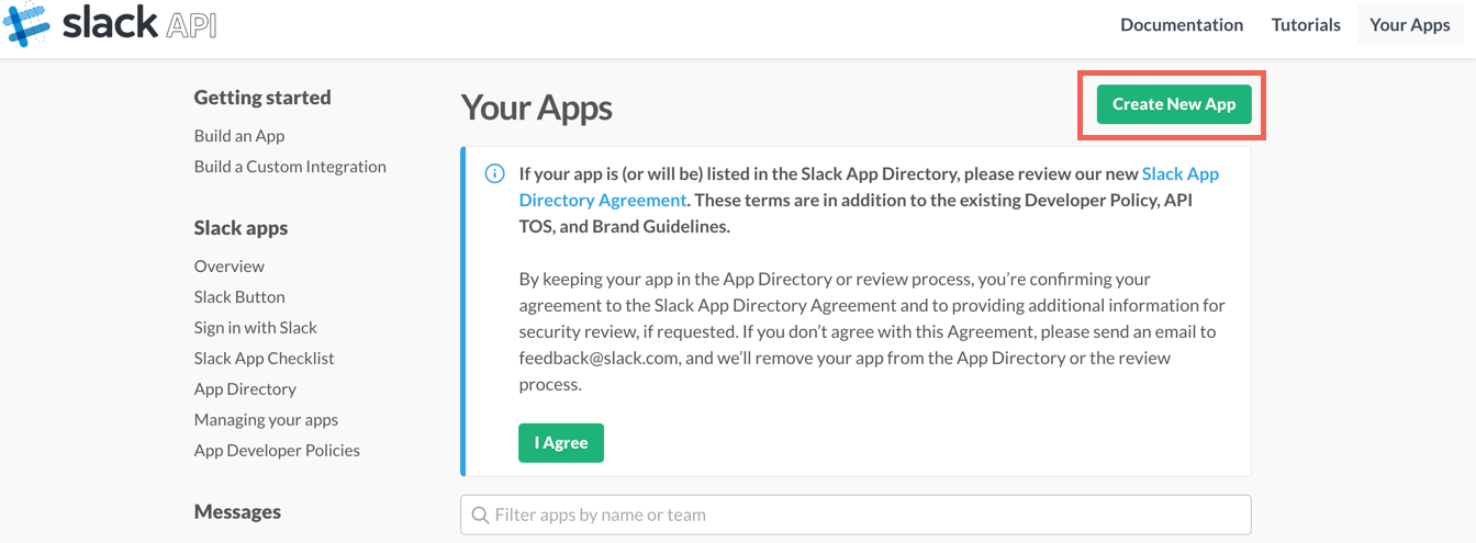 Slack Connected App step 1