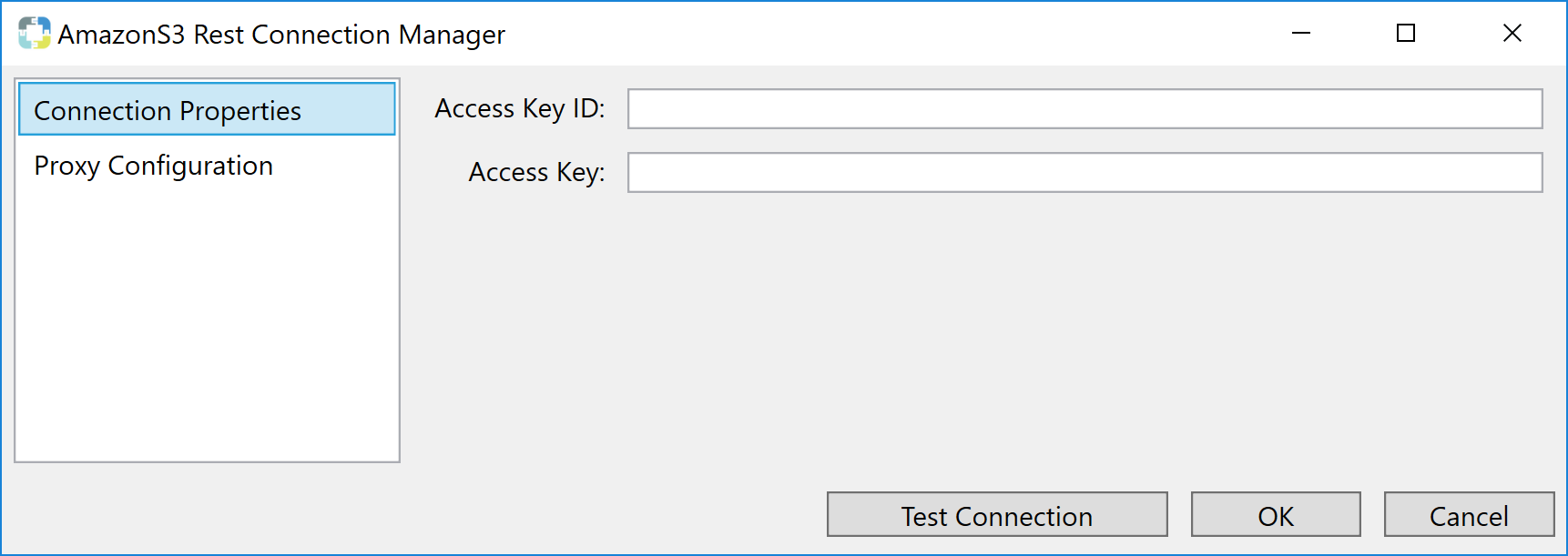 Task Factory Amazon S3 Rest Connection Manager Conection Properties