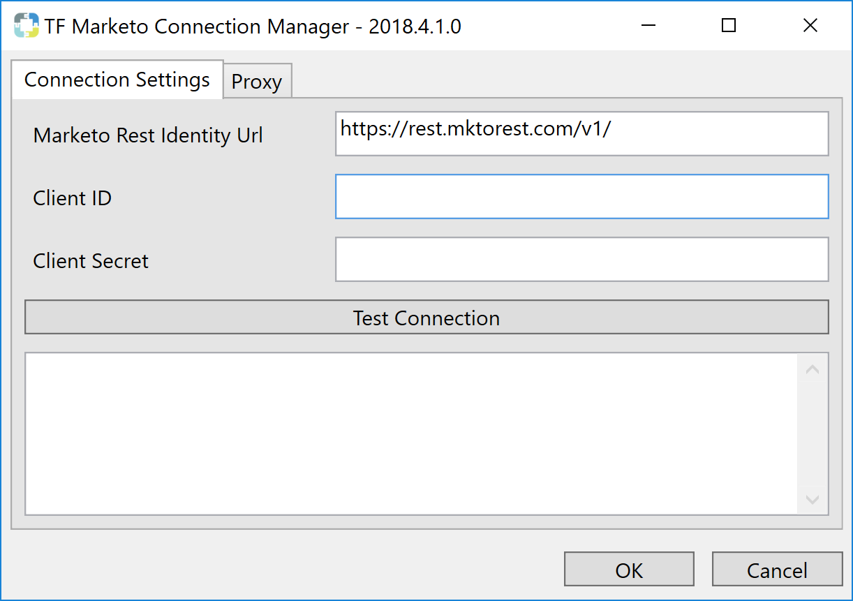 Task Factory Marketo Connection Manager Connection Settings