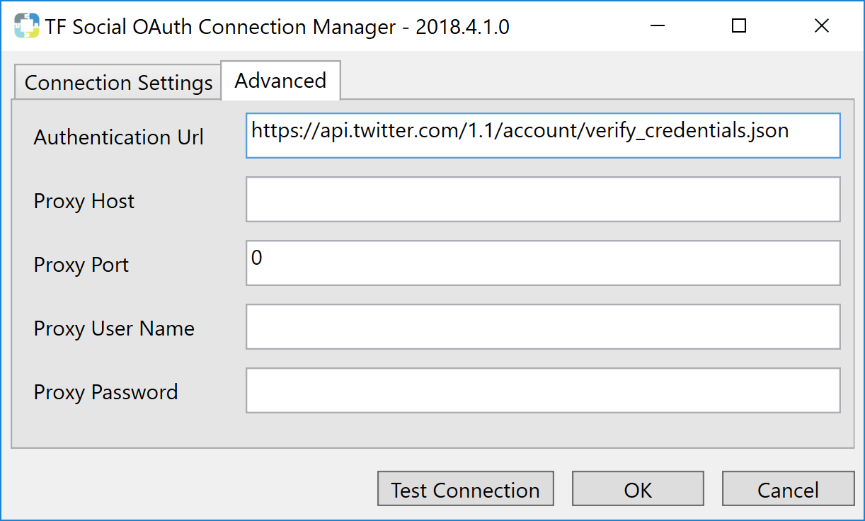 Task Factory Social OAuth Connection Manager Advanced