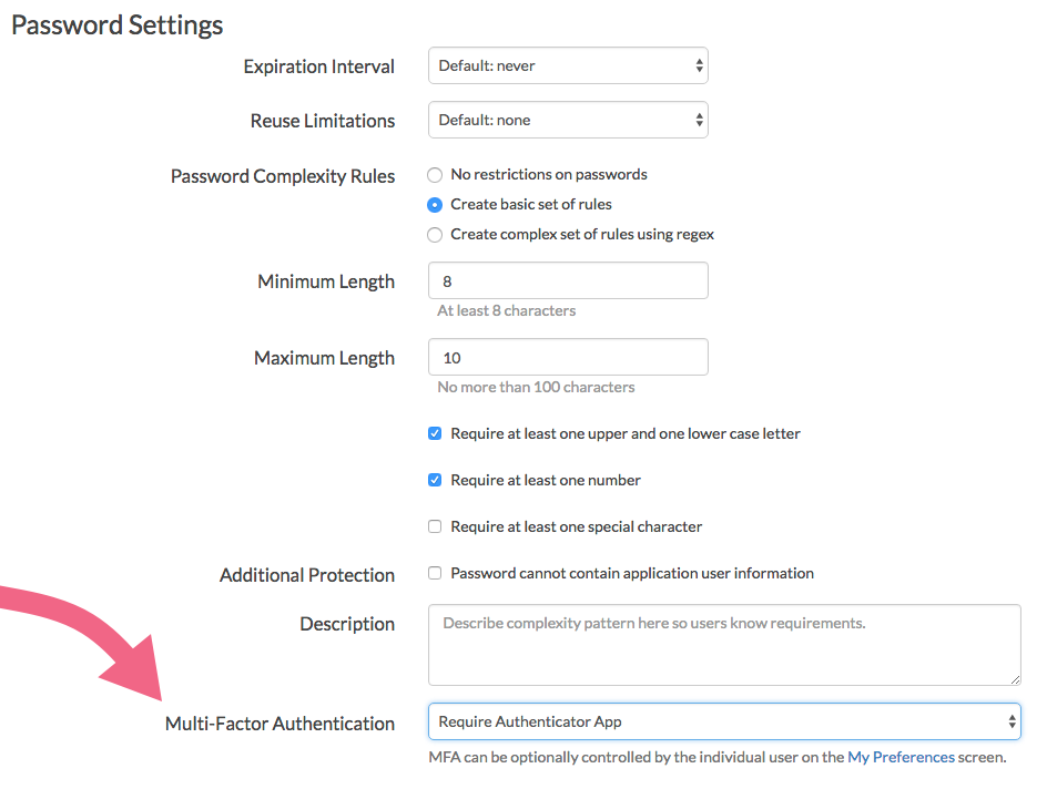 Enable Account Multi-factor Authentication