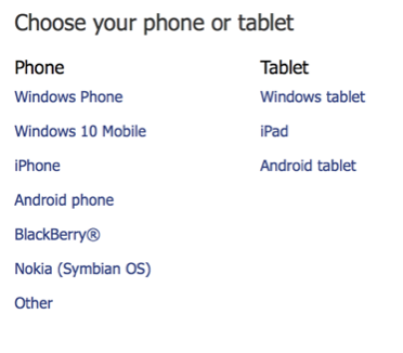 Choose your device