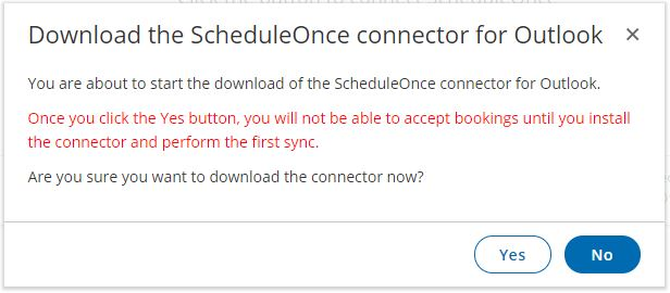 Download the ScheduleOnce PC connector for Outlook