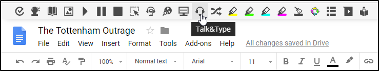 Read&Write for Google Chrome Talk&Type Button
