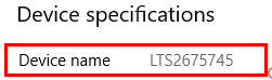 Device name