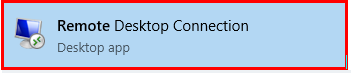 Remote Desktop Connection