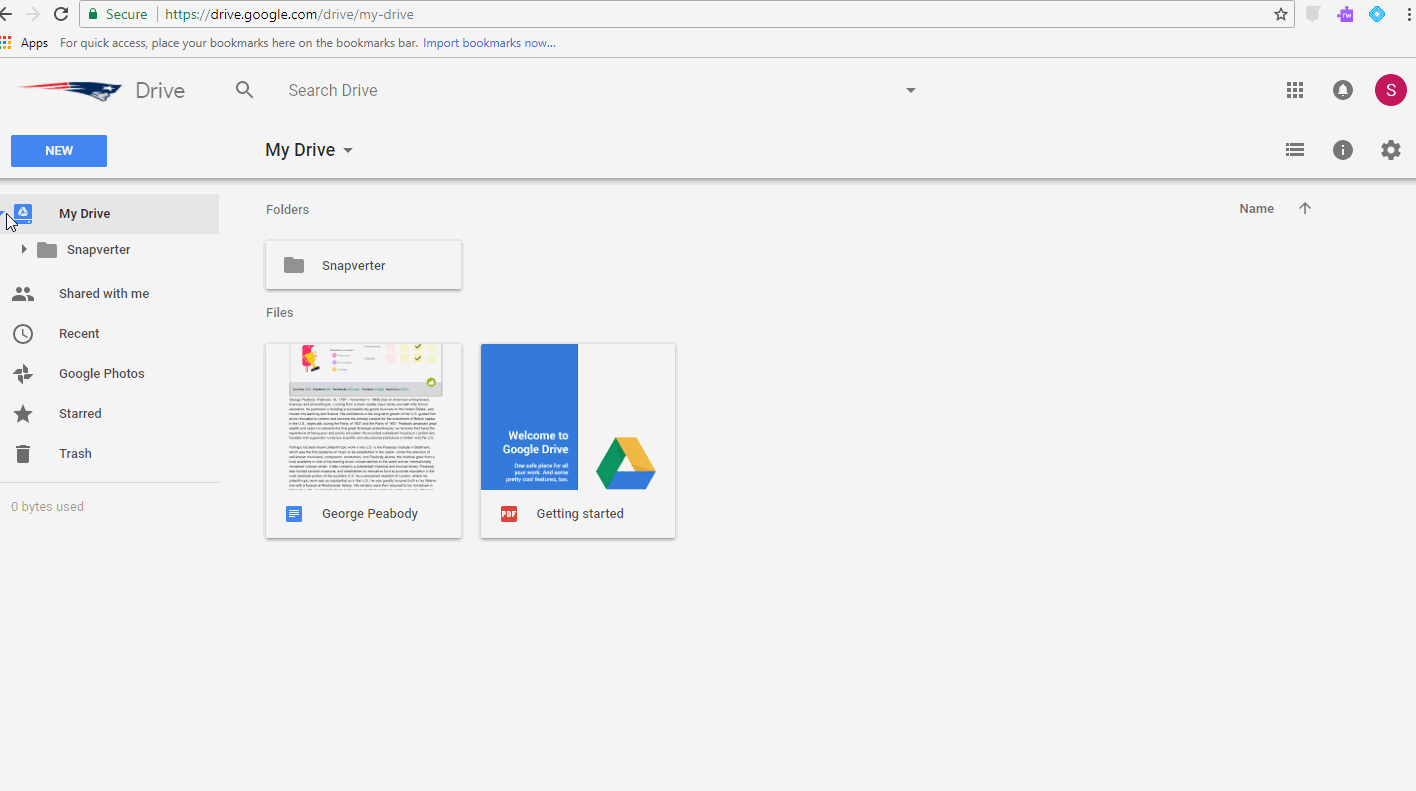 Gif or dragging a PDF into the Drop here to convert folder in snapverter