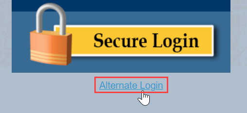 Identifies alternate login button