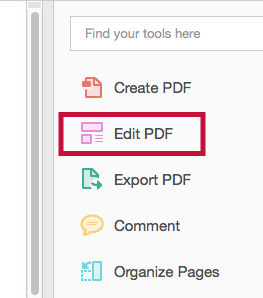 Identifies Edit PDF