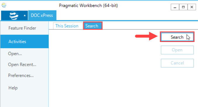 SentryOne  Workbench Activities Search tab