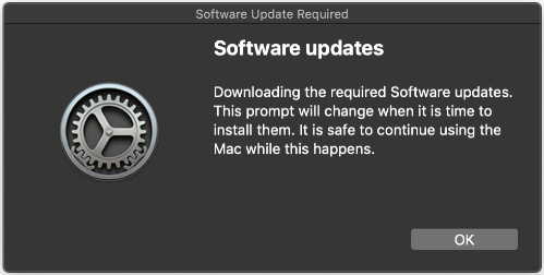 Software update message