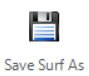 DBA xPress Data Surf Save Surf As toolbar button