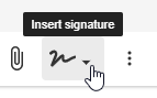 image of insert signature button