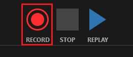 Record button on PC to add audio narration