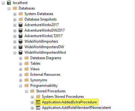 DBA xPress Command Line Example of Database in SSMS Before