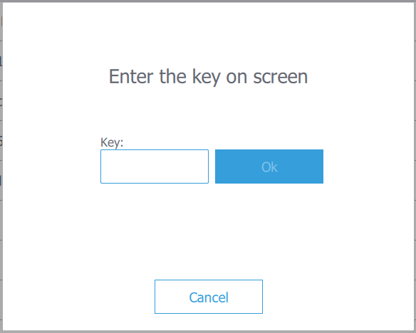 Enter the Key on Screen tab.