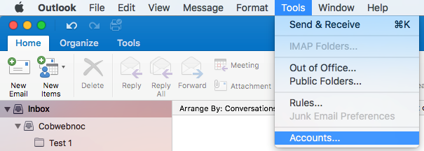 add email account to outlook on mac