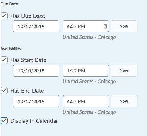 Shows Date Restriction Options