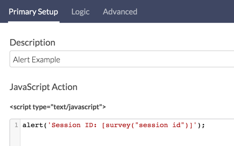 Example JavaScript Action