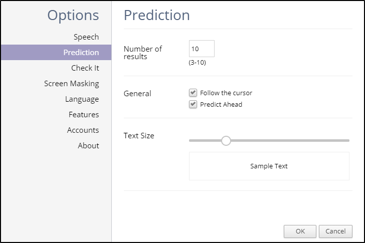 Prediction Options