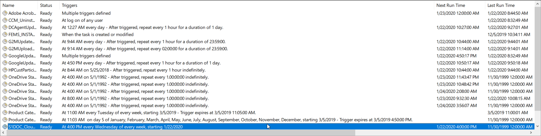 SentryOne Document Snapshot Scheduled