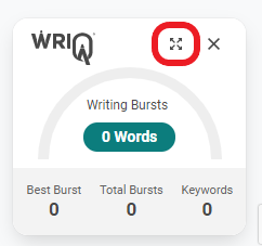WriQ meter expand button