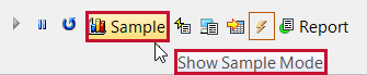 toolbar Sample mode button
