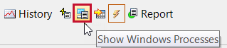 Sample mode toolbar Show Windows Processes button