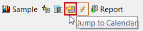 History mode toolbar Jump to Calendar button