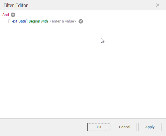 Top SQL Filter Editor