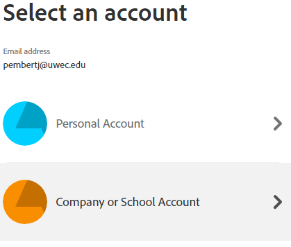 Company or School Account