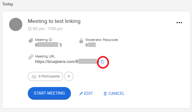 icon to copy meeting like in Virtual Meetings