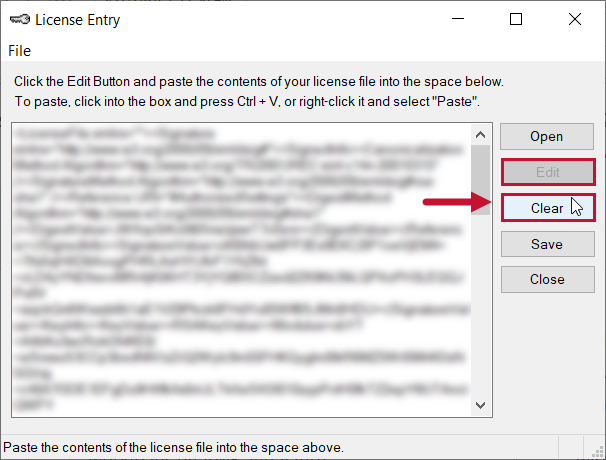 SentryOne License Entry window Clear license