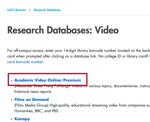 Indentifies Video Databases