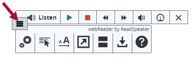Indicates ReadSpeaker toolbar icon.