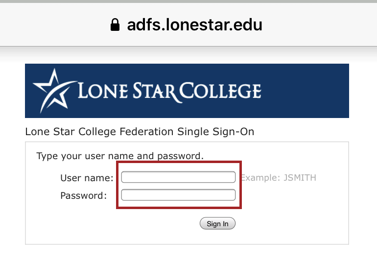 Indicates username and password