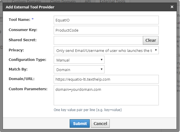 Add details to external tool provider