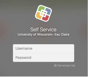 Enter UWEC User and Password