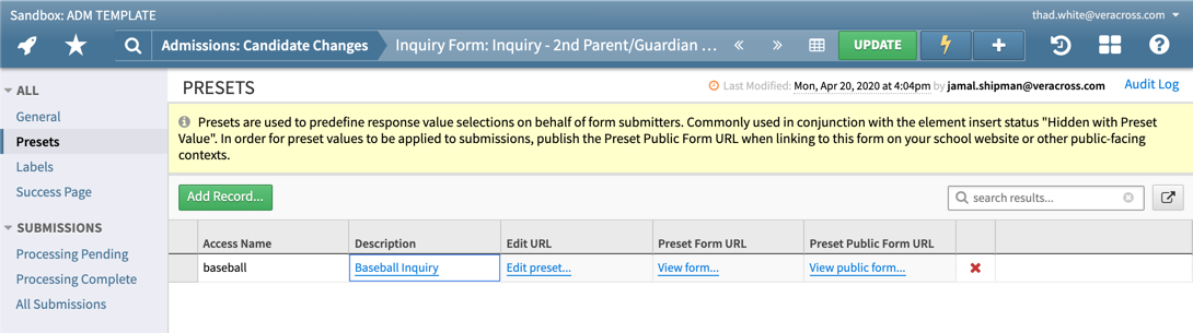 Admission Portal 3 Inquiry Forms | Learn Veracross