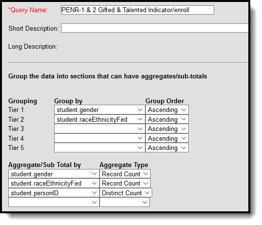 Screenshot of Filter Identifying Gifted & Talented Students