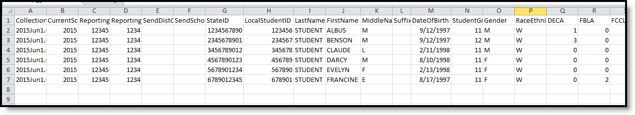 Screenshot of a CTSO extract state CSV example.