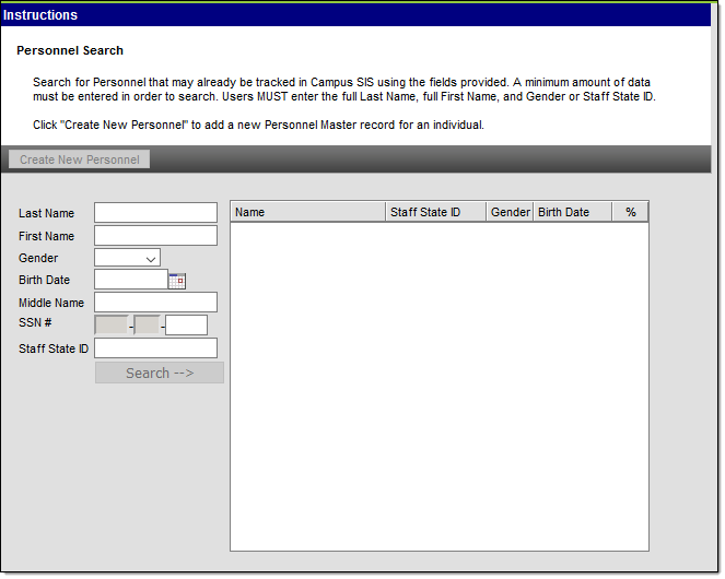 Screenshot of the Add Personnel Wizard
