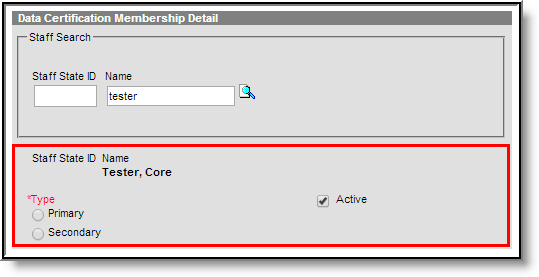 Screenshot of a Selected Type Member to be Added .