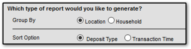 Screenshot showing the sorting and grouping options when Location is selected.