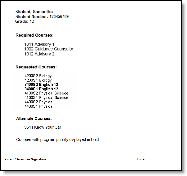 Screenshot of the Request Batch Report in PDF format.