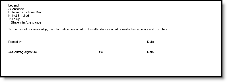 Screenshot of the Attendance Verification