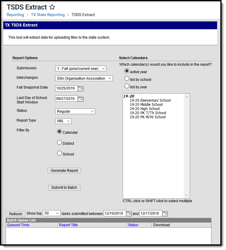 Screenshot of the SSA Organization Association Extract Editor.
